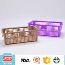 Best sellers portable vegetable storage rectangular plastic basket with handle